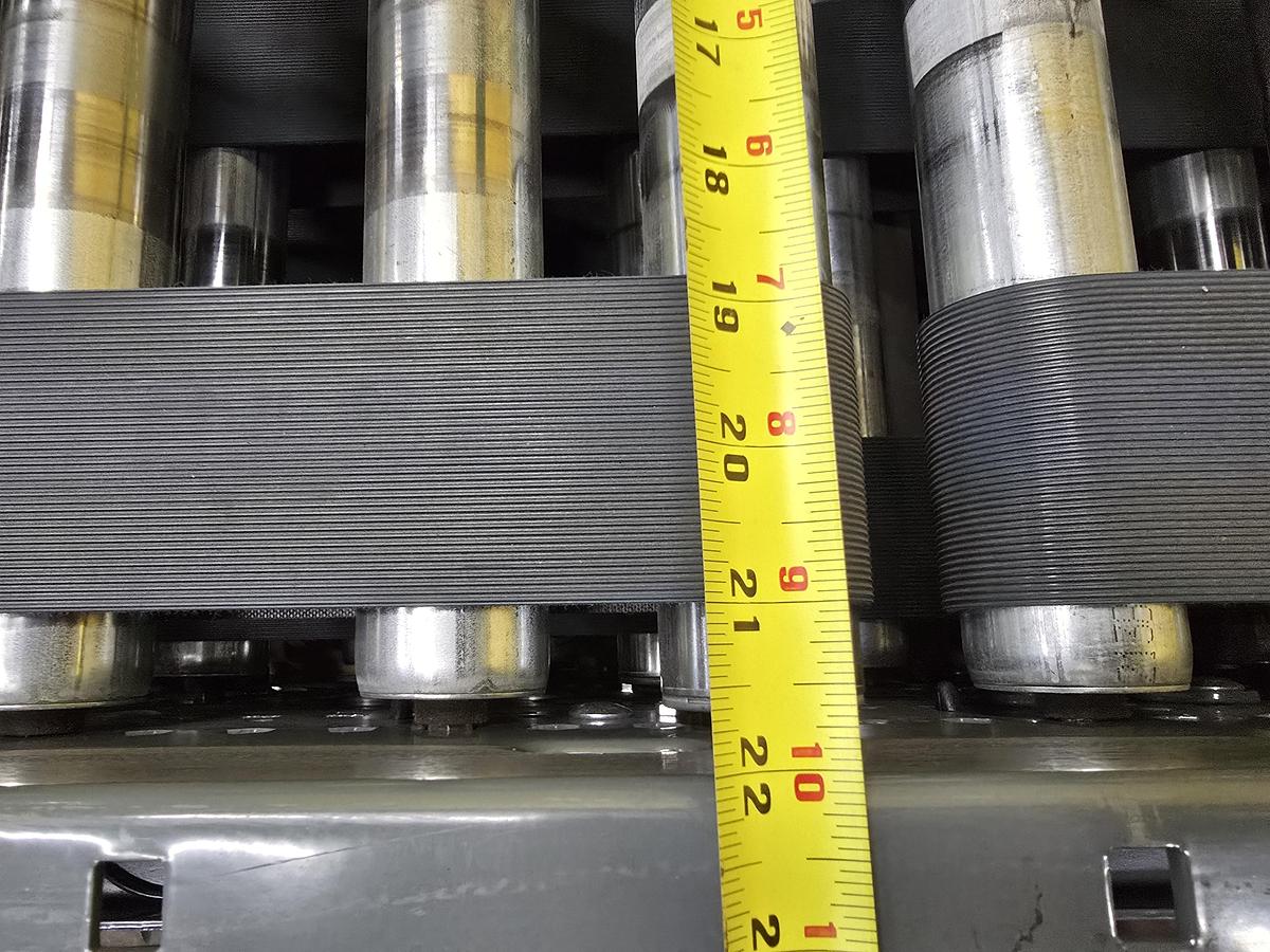 Used Intelligrated MDR Zero Pressure Accumulation Belted Zone Conveyor 22" x 25' (#413)