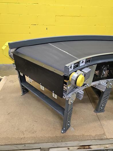 Used Transnorm 90 Degree Belted Curve Conveyor TS1500/140  27" Belt, 36" IR (#404)