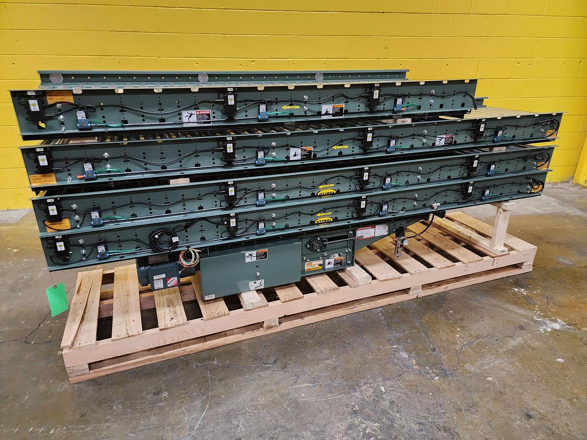 Used Hytrol ABEZ Zero Pressure Accumulation Roller Conveyor 24" x 37'6" (#185)