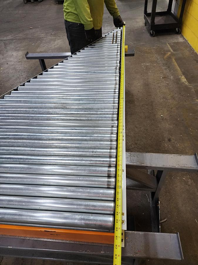 Used Intelligrated 36.5" Left Hand Powered Live Roller Spur (#389)