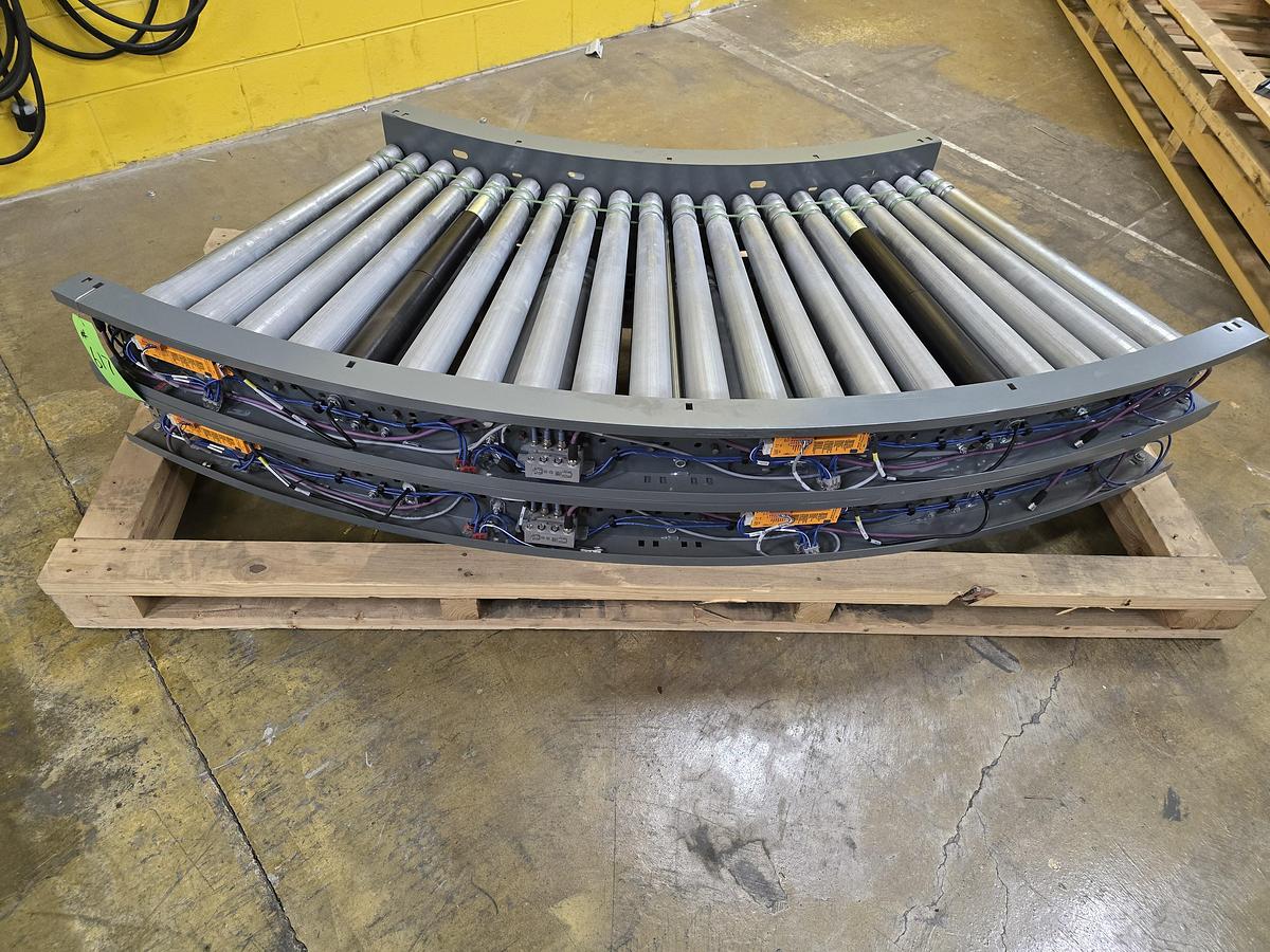 Used Intelligrated 22" Zero Pressure MDR 60 Degree Roller Curve Conveyor (#307)