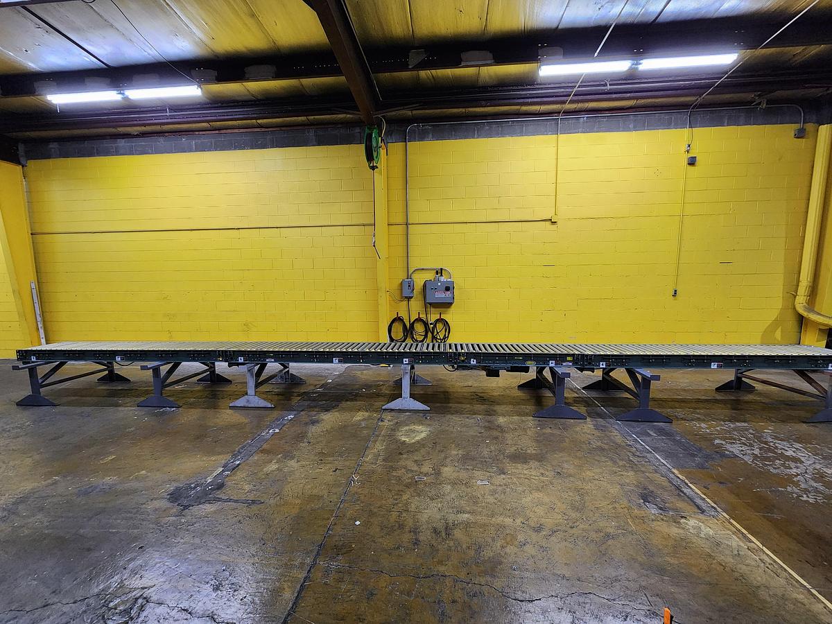Used Hytrol 24" x 24' Live Roller V-Belt Conveyor (#169)