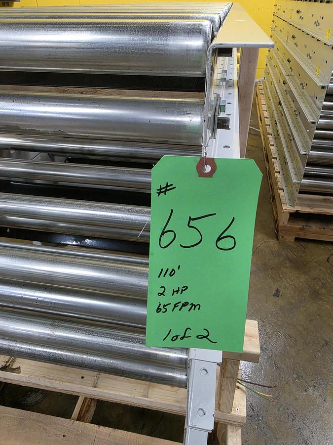Used Hytrol Roller Bed Belt Conveyor 30" x 79' (#655)