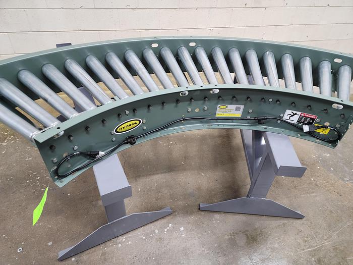 Used Hytrol 190E24 24 volt Live Roller Conveyor 90 Degree Curve 24" (#51)