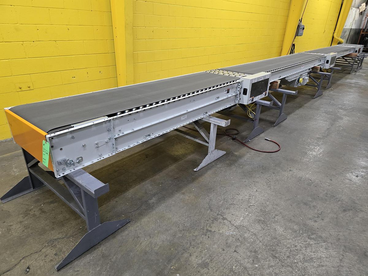Used 2023 Intelligrated Roller Bed Belt Conveyor With 3 Diverters 28.5" x 44'4" (#372)