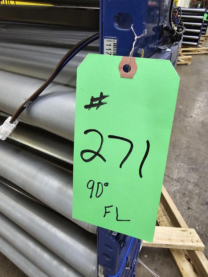 Used MHS Itoh Denki 34" MDR 90 Degree Zero Pressure Accumulation Conveyor (#271)