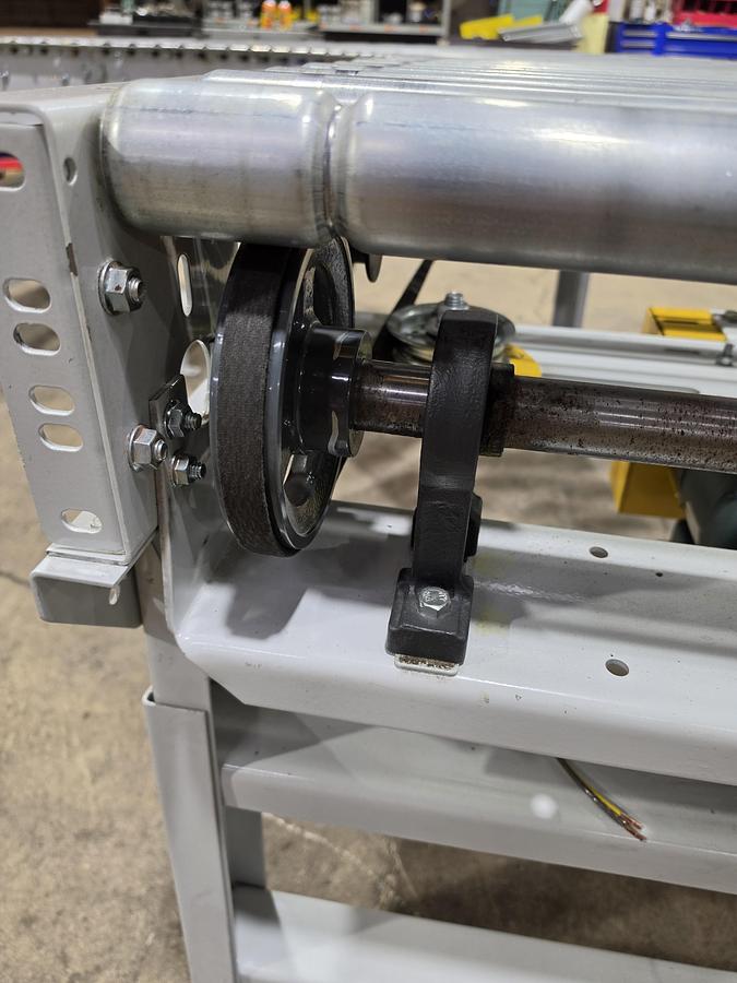 Used Hytrol 90 Degree Live Roller Curve V-Belt Conveyor 30" (#659)