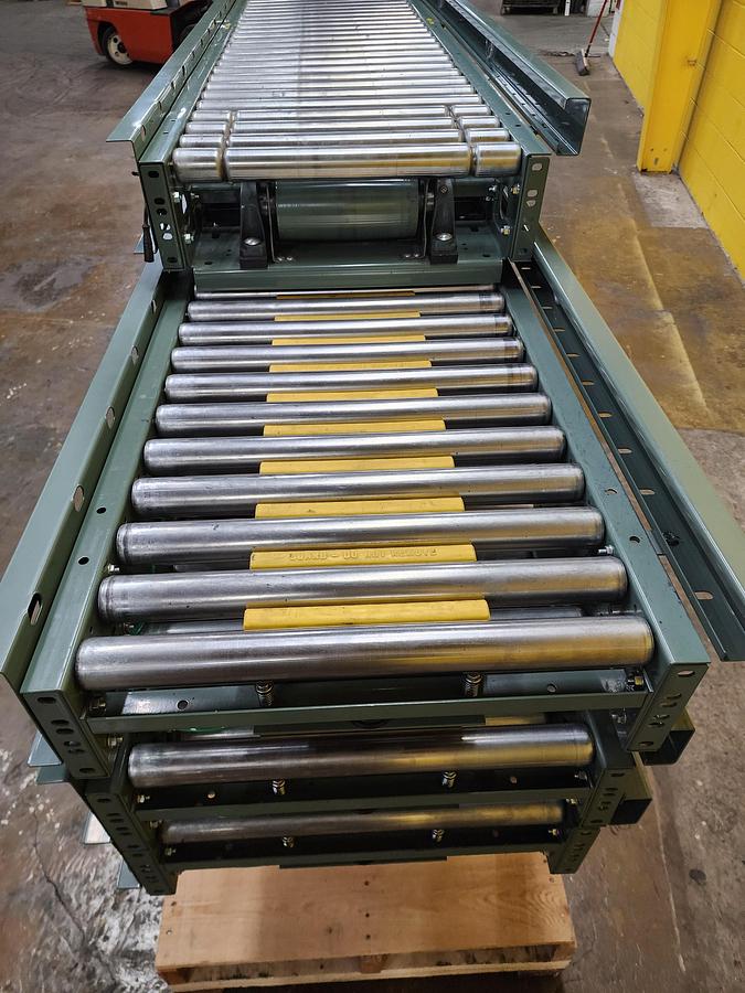Used Hytrol ABEZ Zero Pressure Accumulation Roller Conveyor 24" x 37'6" (#185)