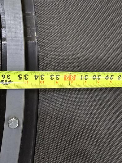 Used Transnorm 90 Degree Belted Curve Conveyor TS1500/140 V2  34" Belt, 47" IR