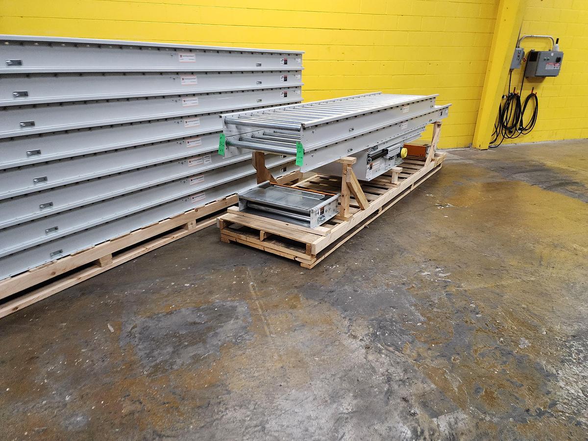 Used Intelligrated Roller Bed Belt Conveyor 28" x 192'10" (#342)