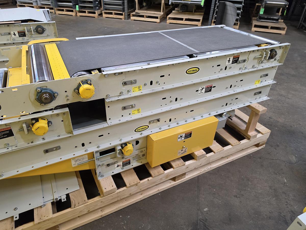Used Hytrol RBI Roller Bed Incline/Decline Belt Conveyor 30" x 23'7" (#651)