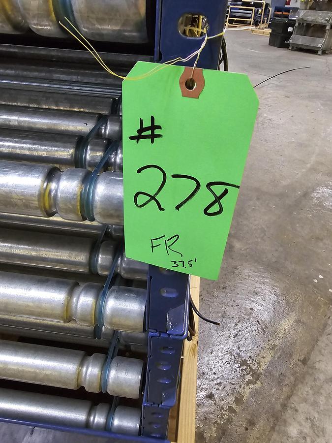 Used MHS Itoh Denki 37.5" x 37.5' MDR Zero Pressure Accumulation Roller Conveyor (#278)