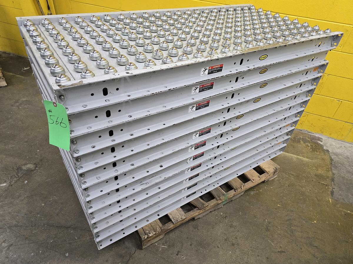 Used Hytrol Roller Ball Transfer Table Conveyor 30" x 63" (#565)