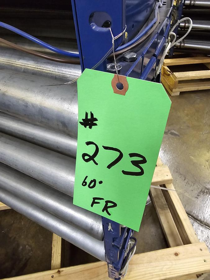 Used MHS Itoh Denki 34" MDR 60 Degree Zero Pressure Accumulation Conveyor (#273)