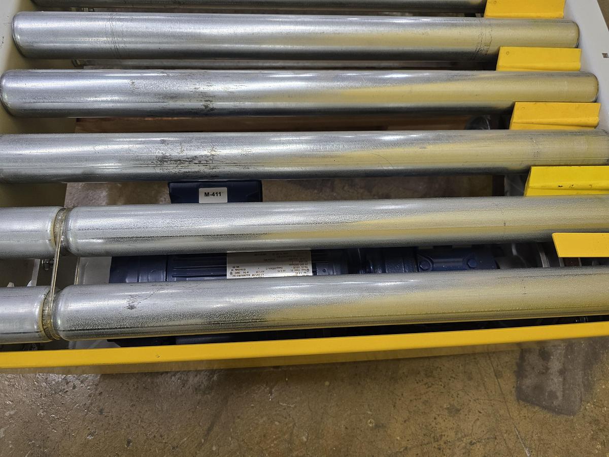 Used Hytrol 190ACC 28" x 4' Live Roller V-Belt Conveyor (#518)