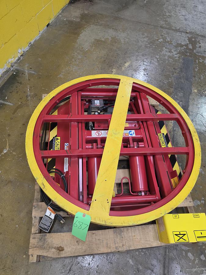 Used Southworth PalletPal Electric Scissor Lift Table Turntable (#