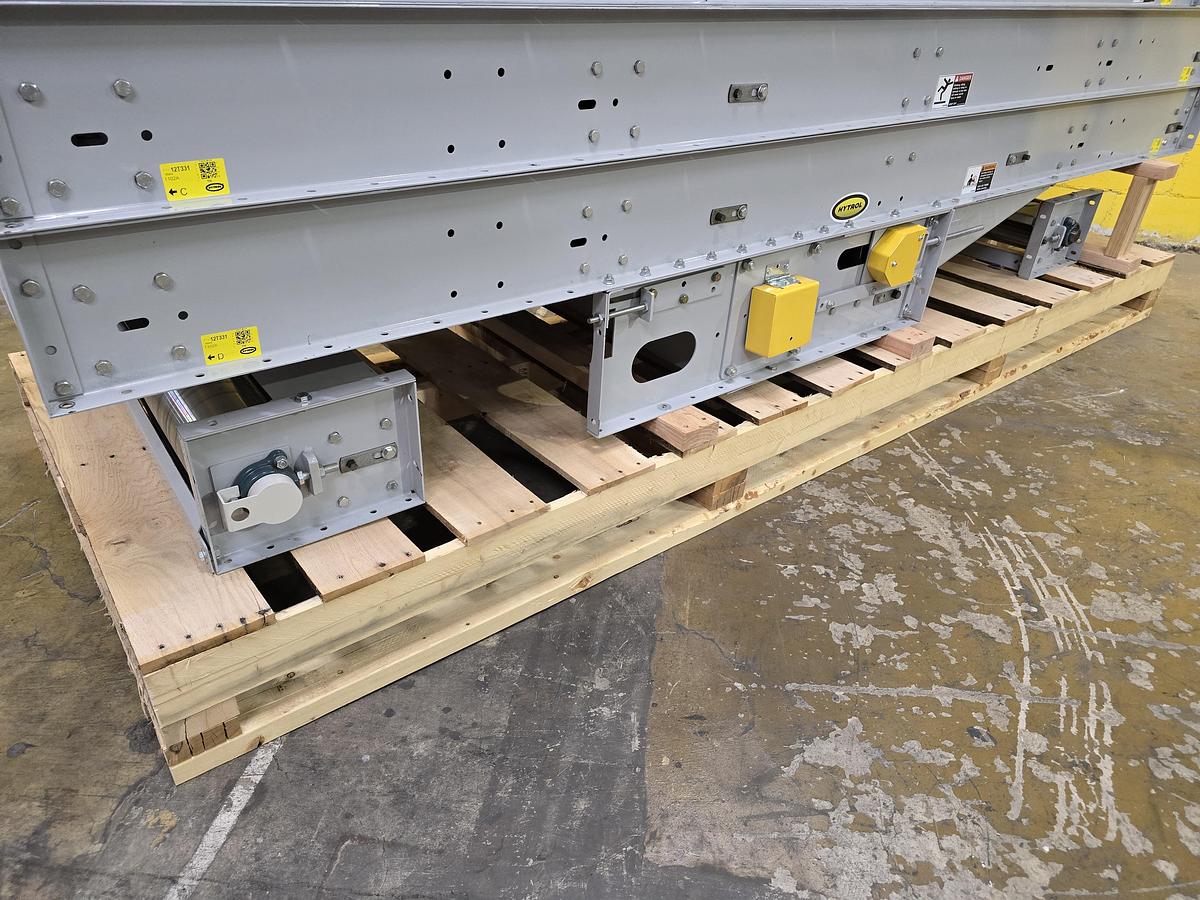Used Hytrol TH Trash Line Belt Conveyor 34" x 44' w/ Elevation Change Hitch (#561)