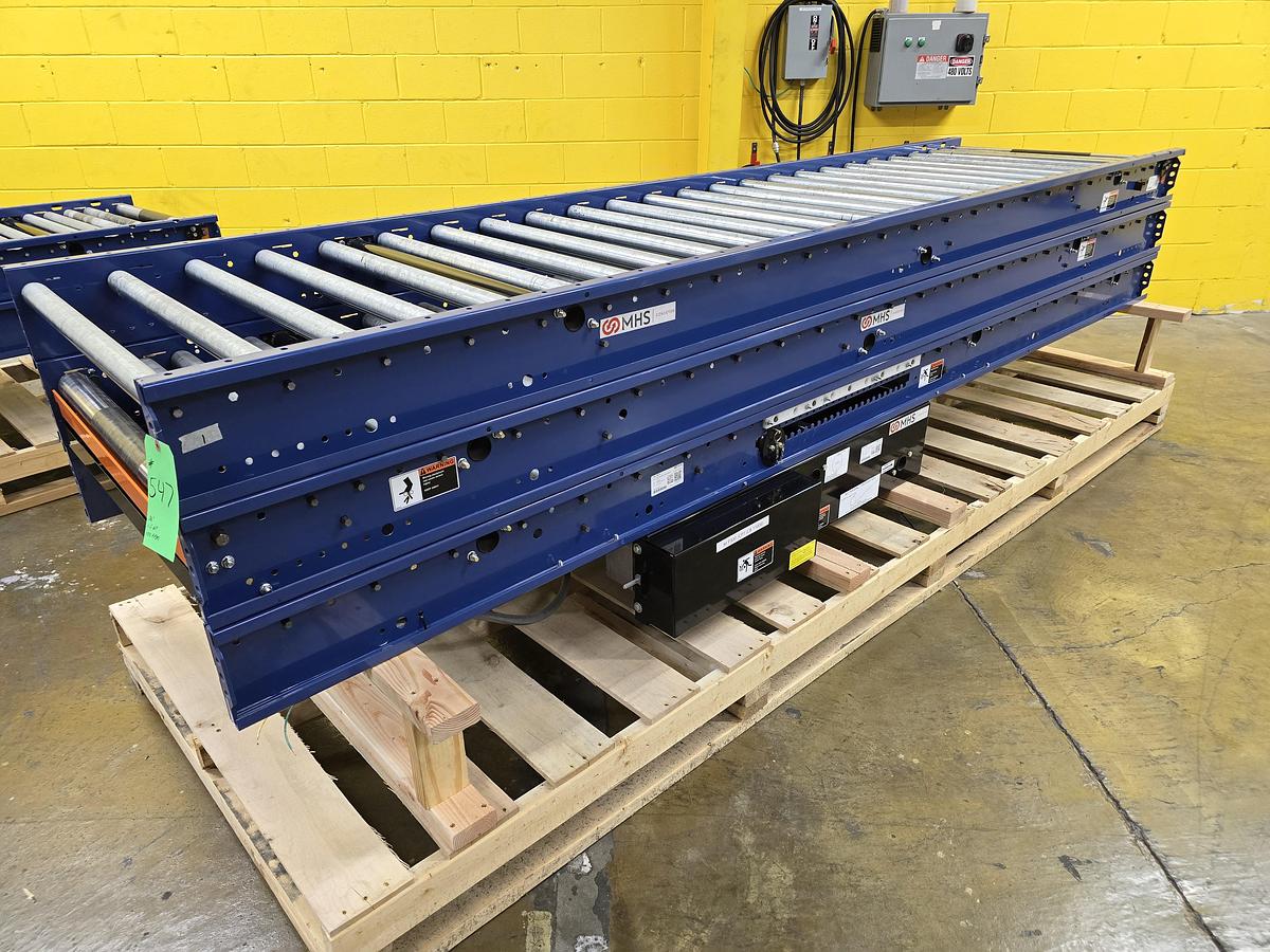 Used MHS 37.5" x 36' Roller Bed Conveyor (#547)