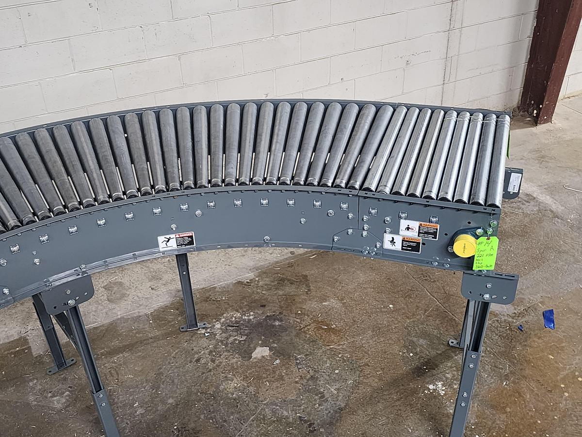 Used Intelligrated 28"b.f. Left Hand 30 Degree MDR Powered Zero Pressure Spur (#14A)