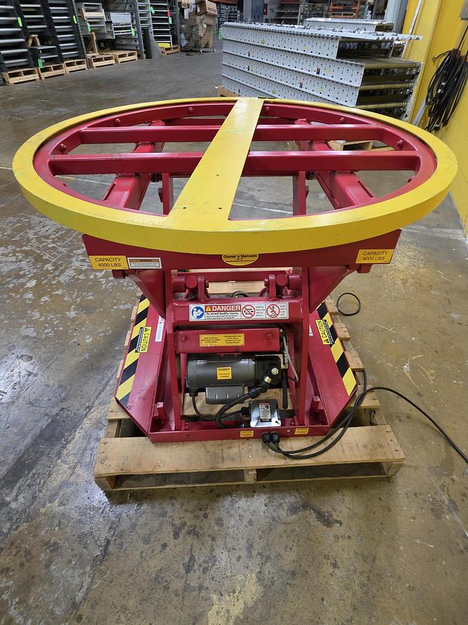 Used Southworth PalletPal Electric Scissor Lift Table Turntable (#687)