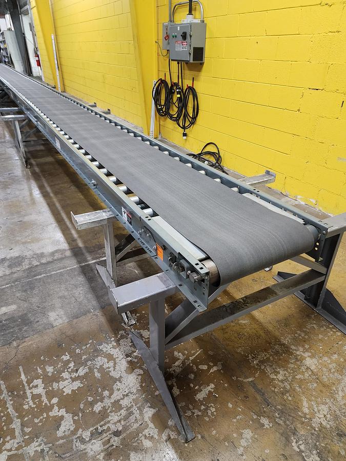 Used Intelligrated Roller Bed Belt Conveyor 24" x 51' (#113-119)