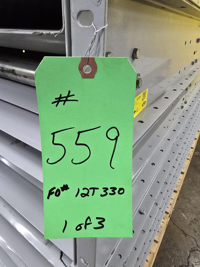Used Hytrol TH Trash Line Belt Conveyor 34" x 114'3" w/ Elevation Change Hitch (#559)
