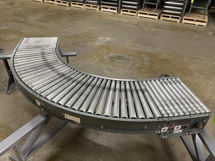 Used Intelligrated 24.5" x 90 Degree Curve Roller V Belt Conveyor (#68) (14 Avail)