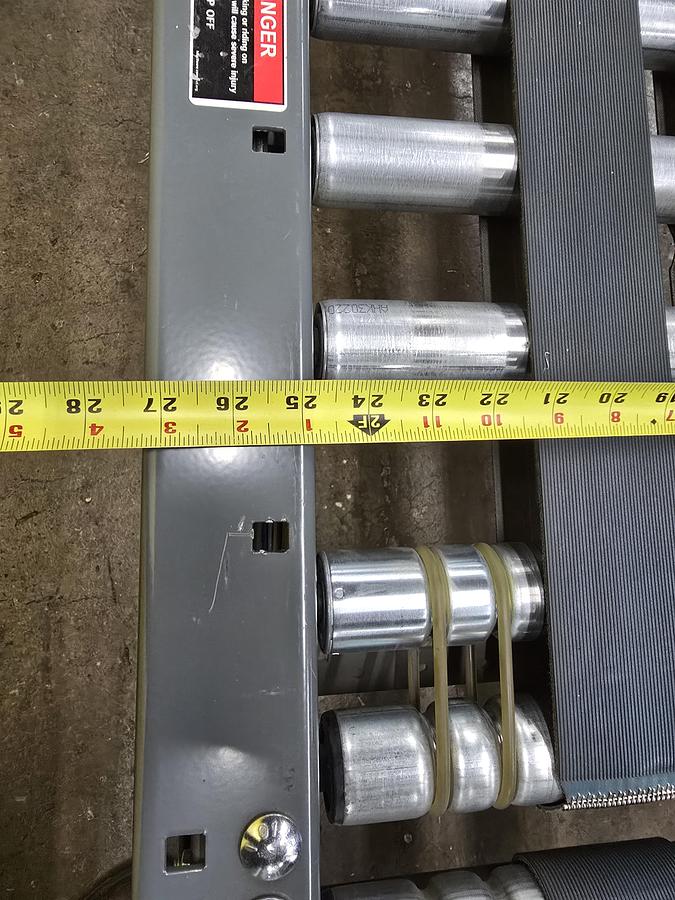 Used Intelligrated 22" x 45' MDR Belted Zero Pressure Incline Conveyor (#443)