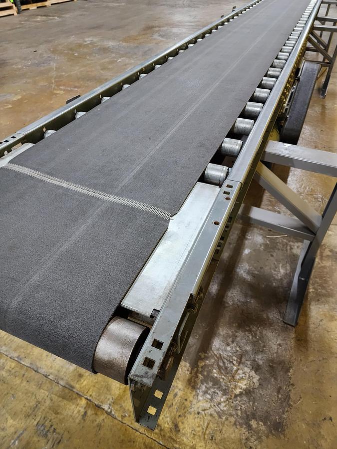 Used Intelligrated Roller Bed Belt Conveyor 24" x 24' (#246)