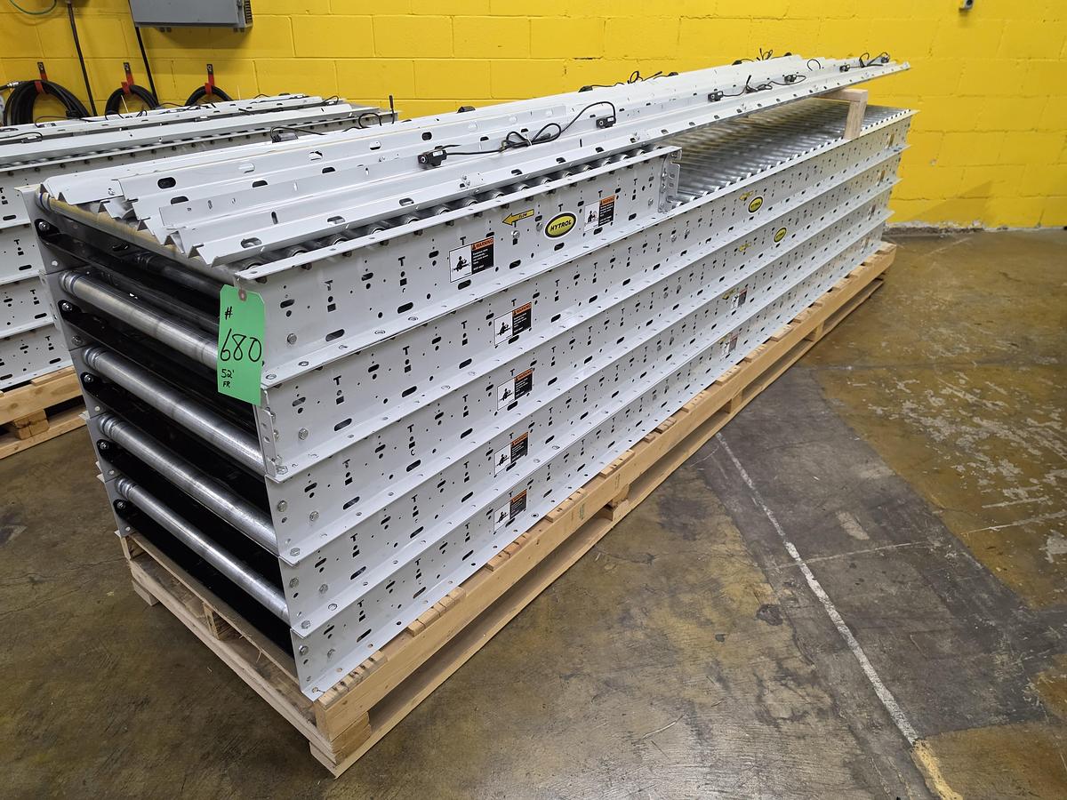 Used Hytrol 190E24EZ E24 Zero Pressure Roller Conveyor 30" x 52' (#680)