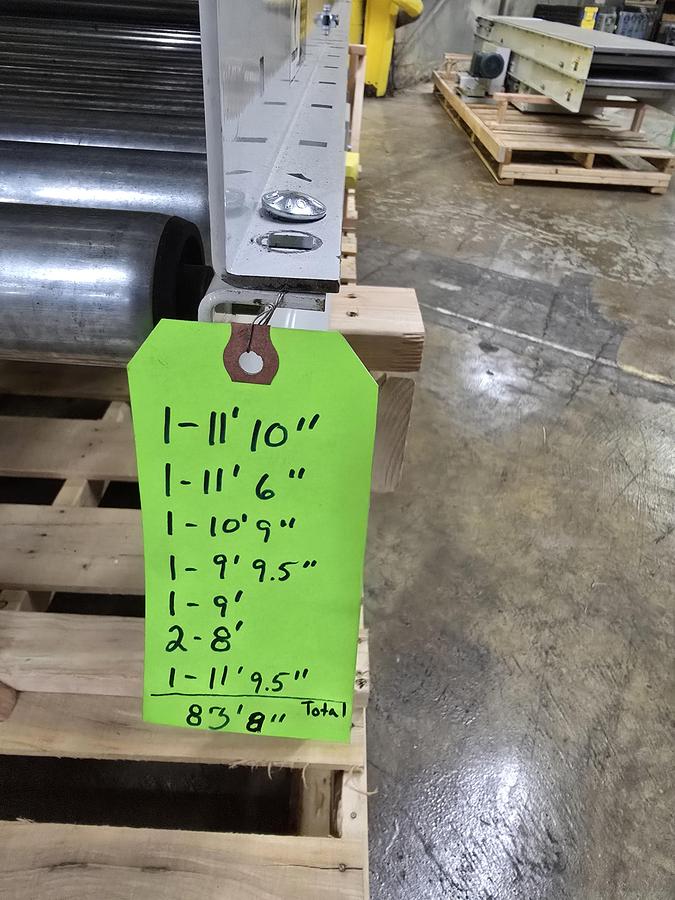 Used Intelligrated Roller Bed Belt Conveyor 31.5" x 83'8" (#550)