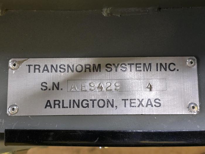 Used Transnorm 63 Degree Belted Curve Conveyor TS1500/140 V2 27" Belt, 67" IR (#402)