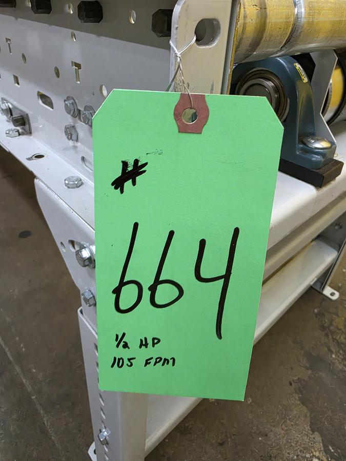 Used Hytrol 90 Degree Live Roller Curve V-Belt Conveyor 30" (#664)