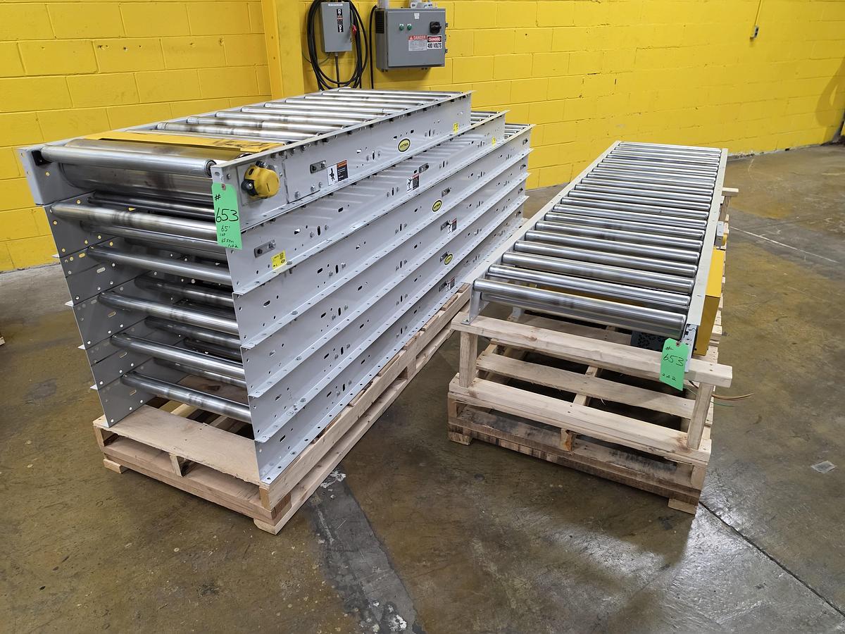 Used Hytrol Roller Bed Belt Conveyor 30" x 65' (#653)