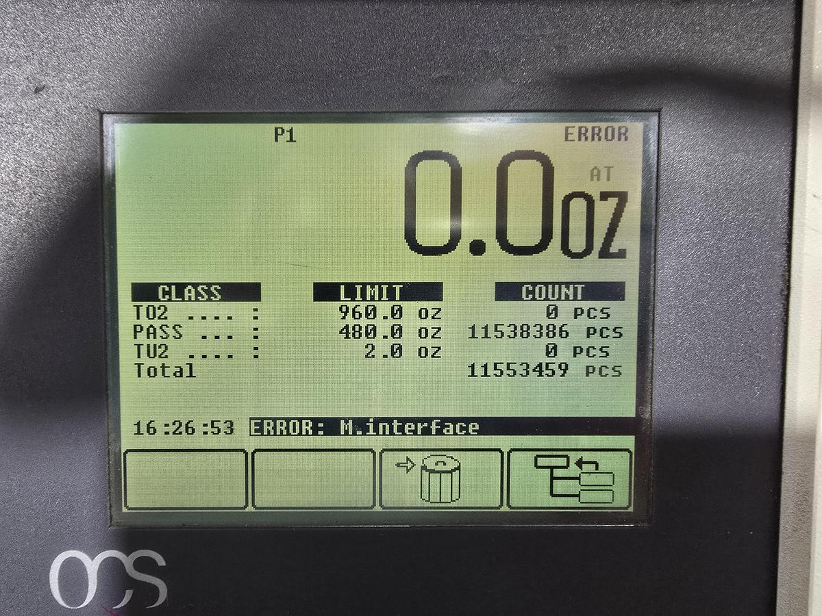 Used OCS Checkweigher EC 132# Max Conveyor Scale (#445)