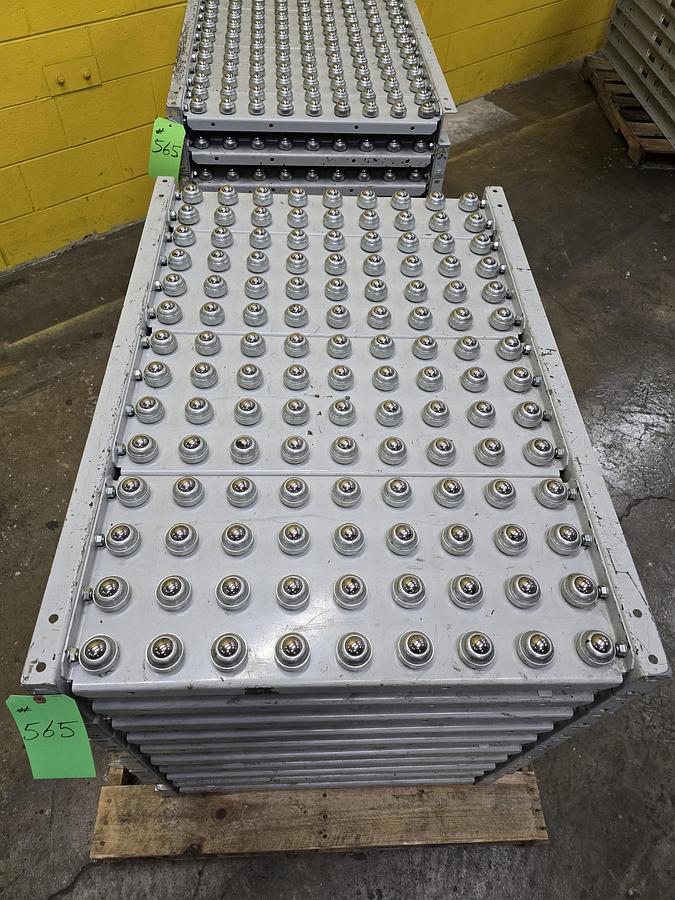 Used Hytrol Roller Ball Transfer Table Conveyor 
