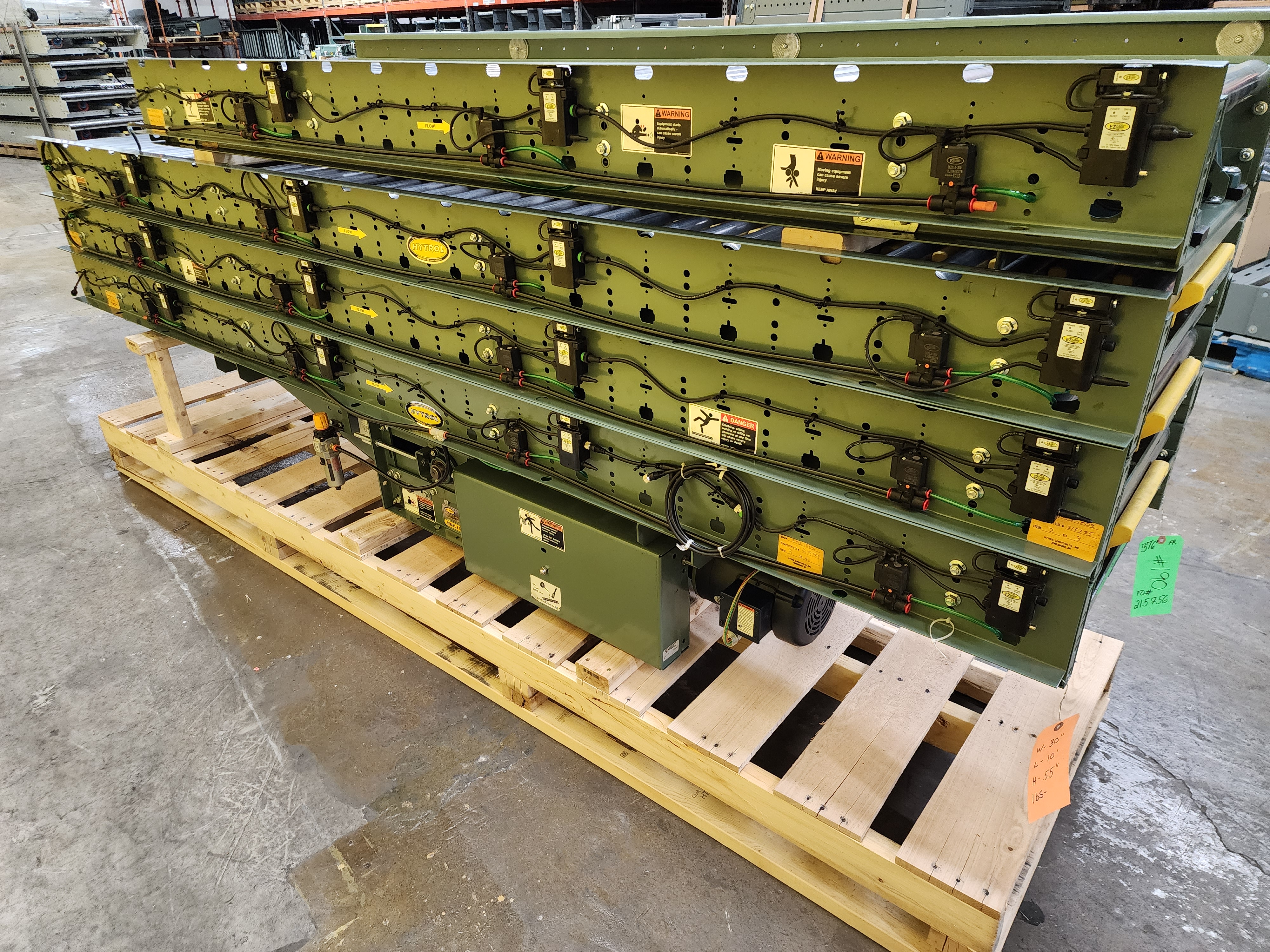 Used Hytrol ABEZ Zero Pressure Accumulation Roller Conveyor 24" x 37'6" (#190)