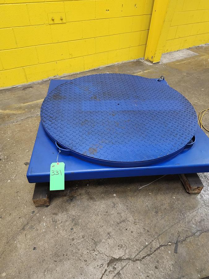 Used VESTIL Electric Scissor Lift Table Turntable (#331)