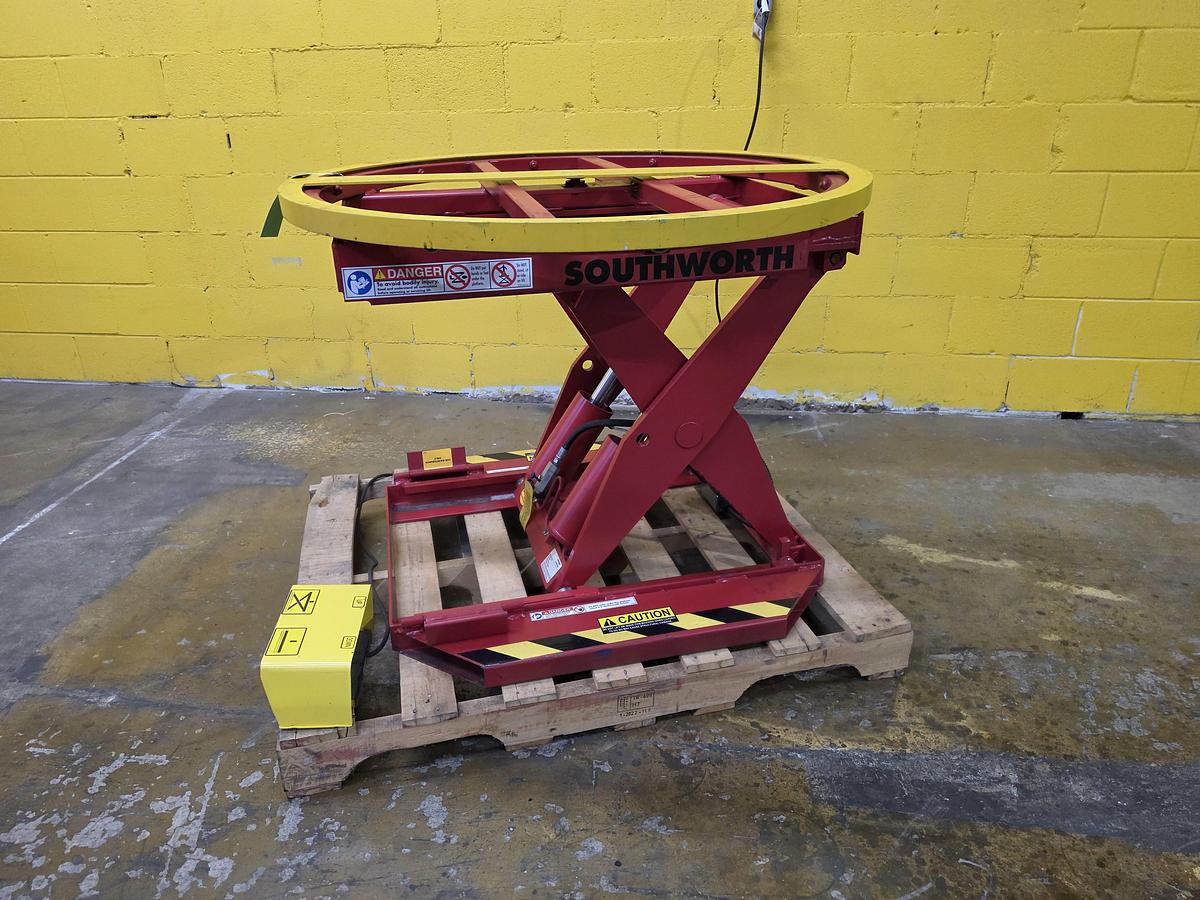 Used Southworth PalletPal Electric Scissor Lift Table Turntable (#687)