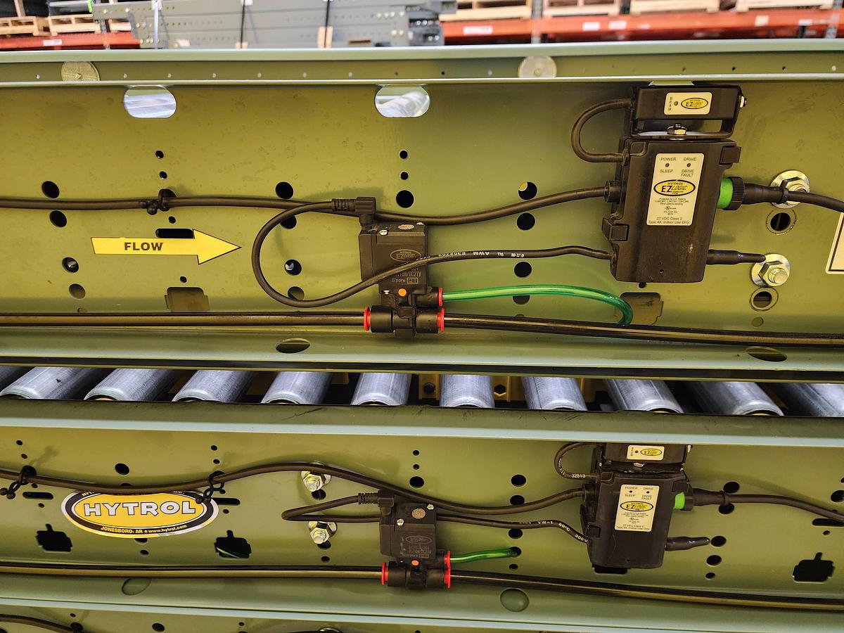 Used Hytrol ABEZ Zero Pressure Accumulation Roller Conveyor 24" x 37'6" (#190)