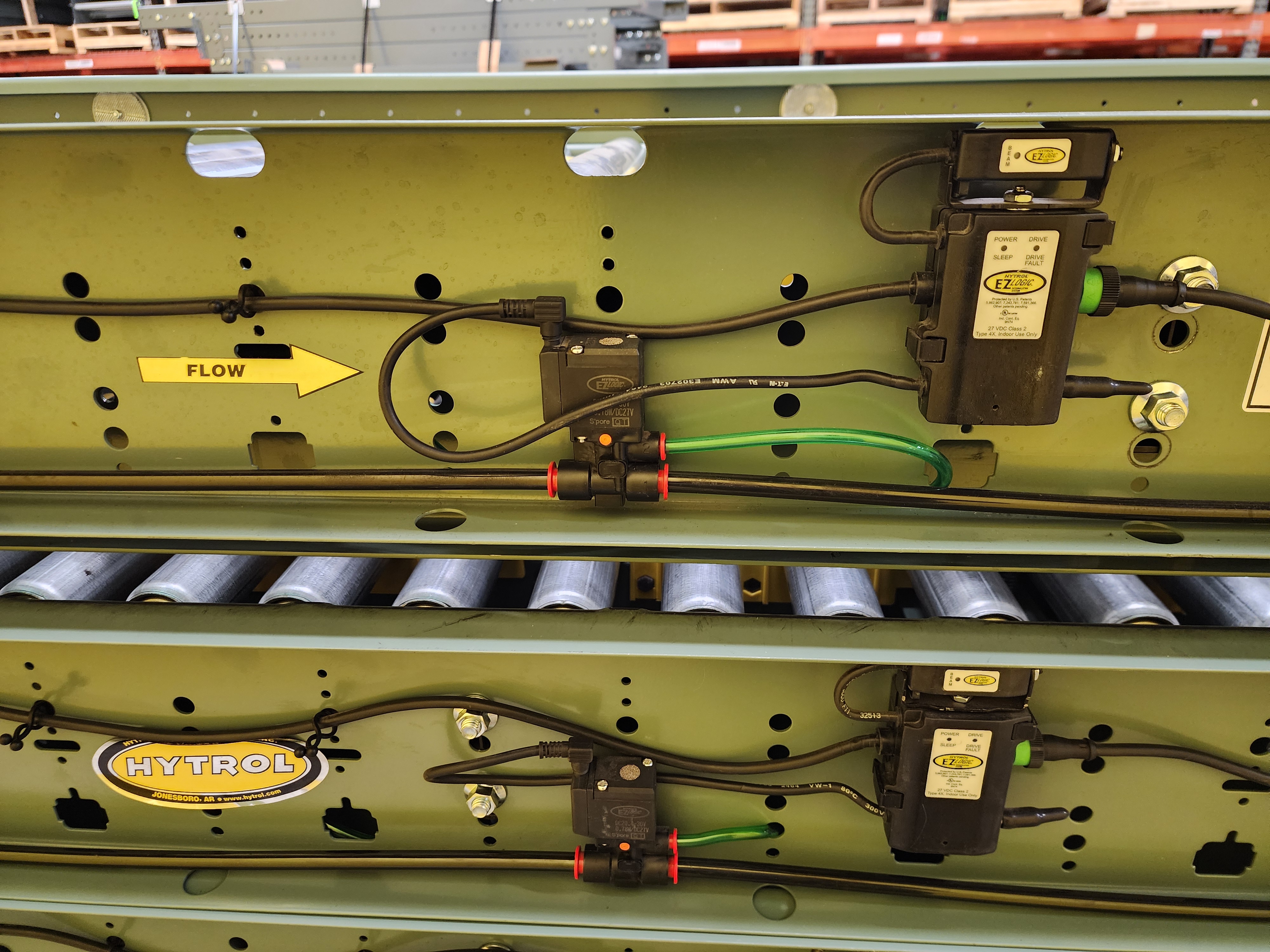 Used Hytrol ABEZ Zero Pressure Accumulation Roller Conveyor 24" x 37'6" (#190)