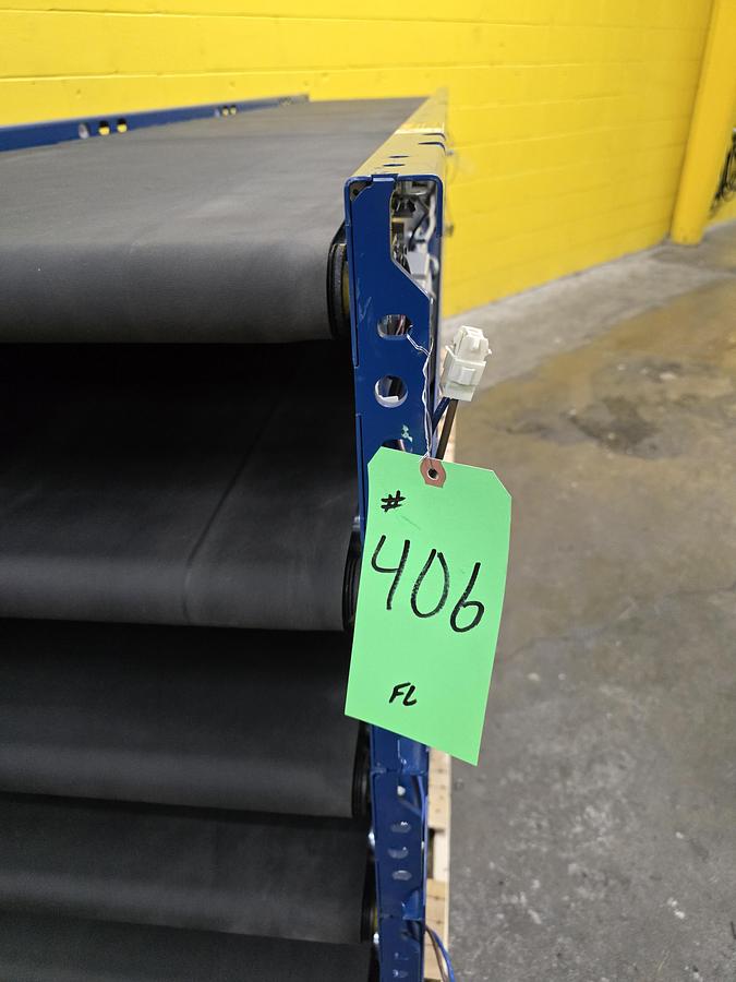 Used MHS TGW Itoh Denki 22" MDR Zero Pressure Accumulation Belted Roller Conveyor (#406A)