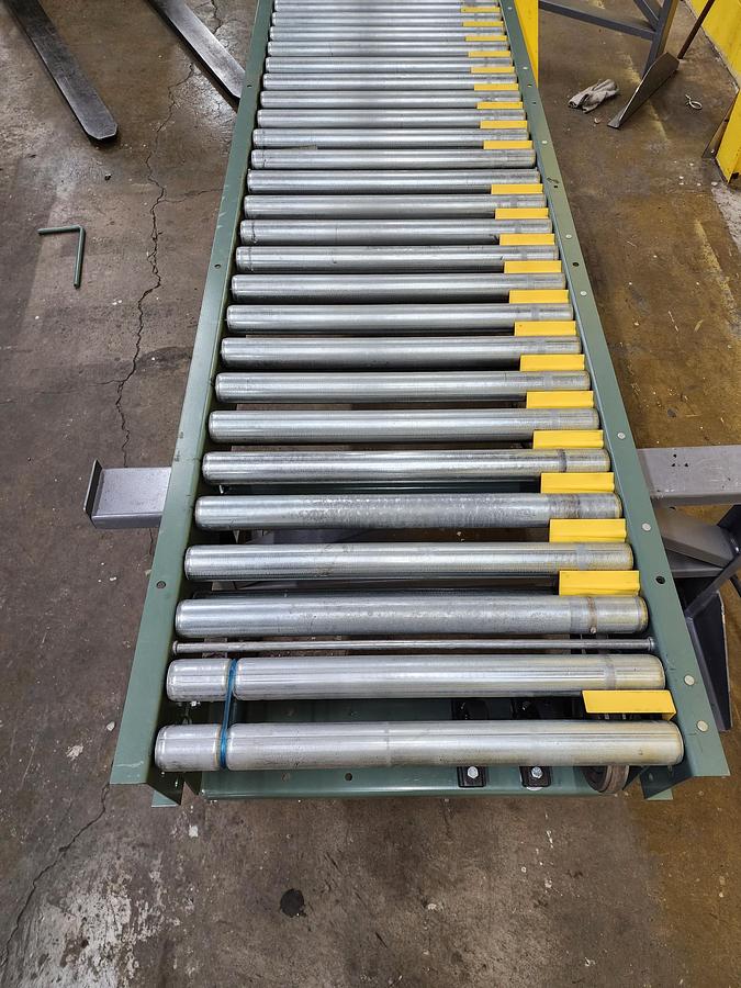 Used Hytrol 70 Degree Live Roller Curve Conveyor 30" (#33)