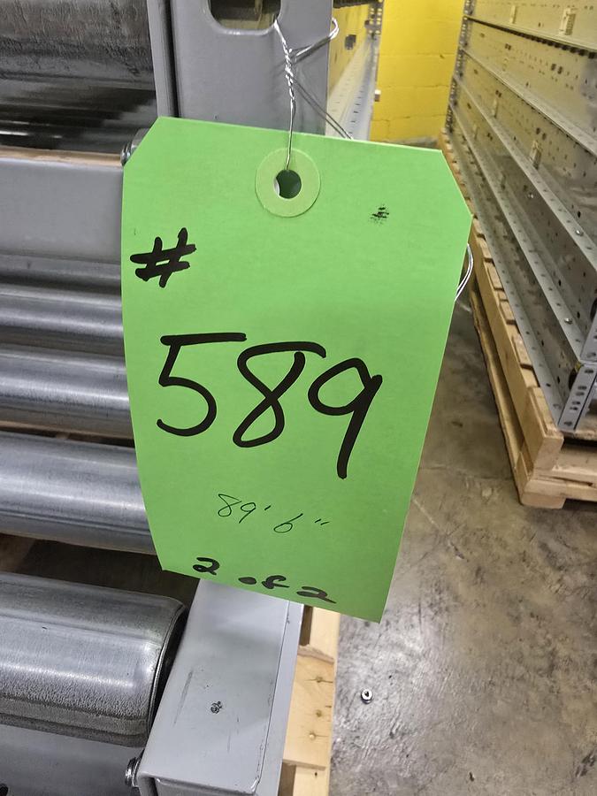 Used Hytrol ABLR Live Roller Conveyor 42" x 89'6" (#589)