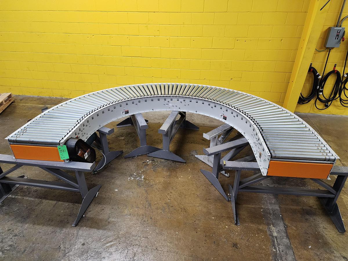 2023 Intelligrated 24.5" x 180 Degree Curve Roller V Belt Conveyor (#380)