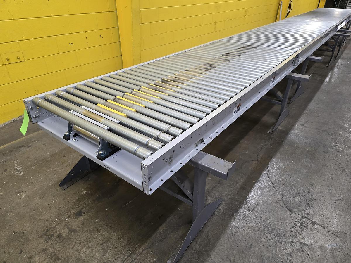 Used Hytrol ABLR Live Roller Conveyor 42" x 81' (#587)
