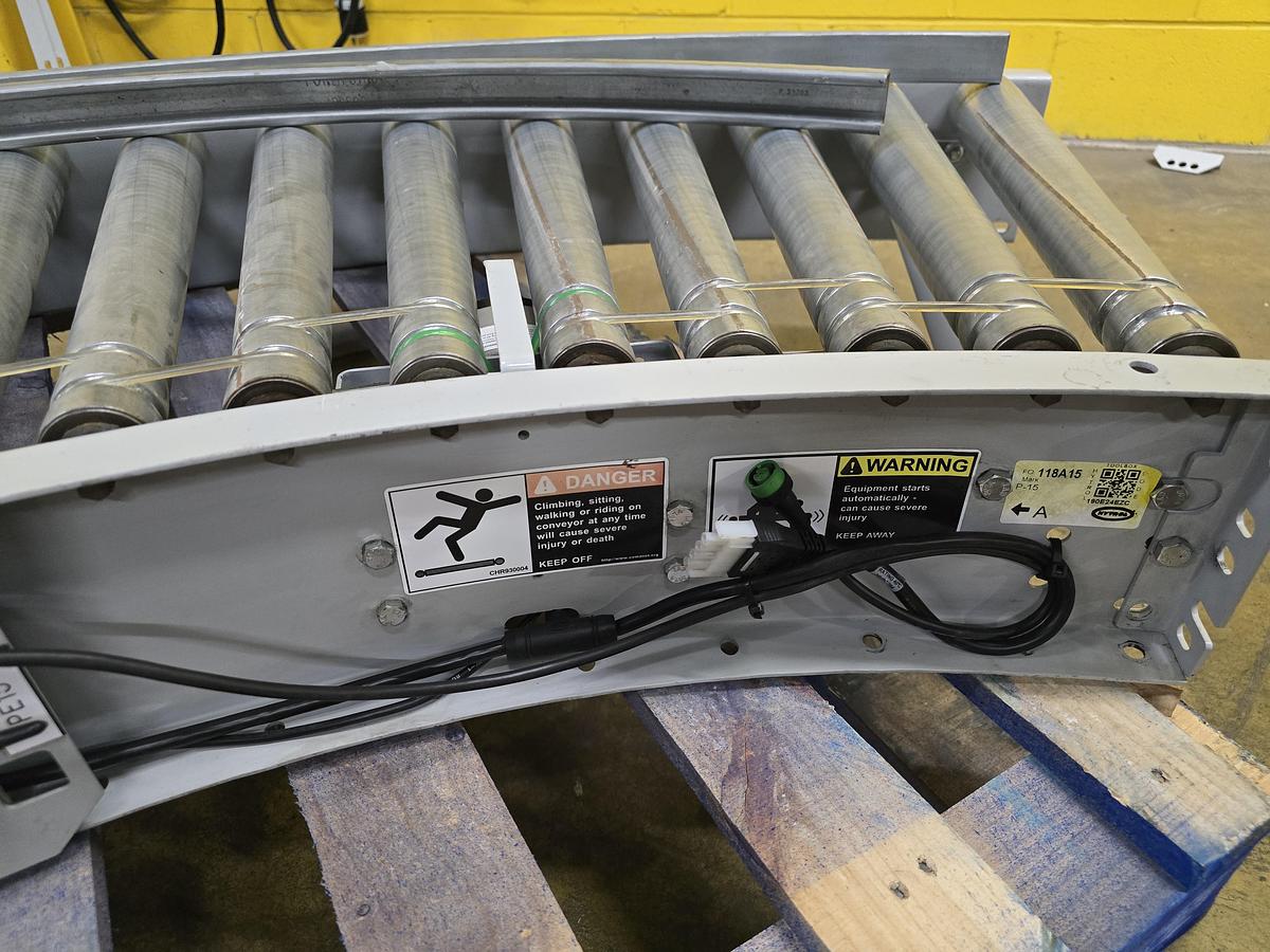 Used Hytrol 190E24EZC 24 volt Zero Pressure Accumulation Conveyor 90 Degree Curve 26" (#639)