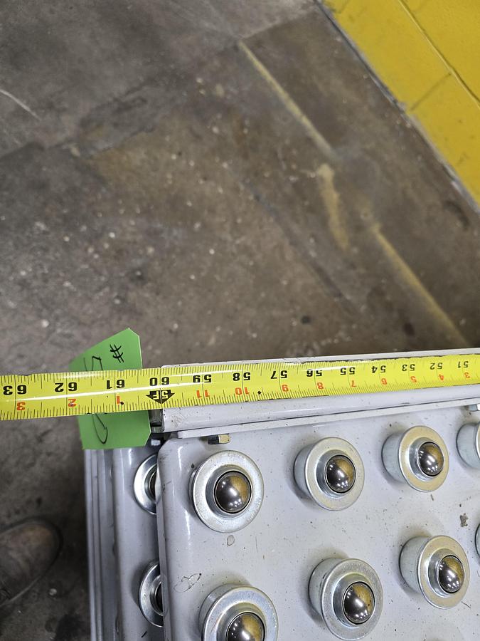 Used Hytrol Roller Ball Transfer Table Conveyor 54" x 60" (#570)