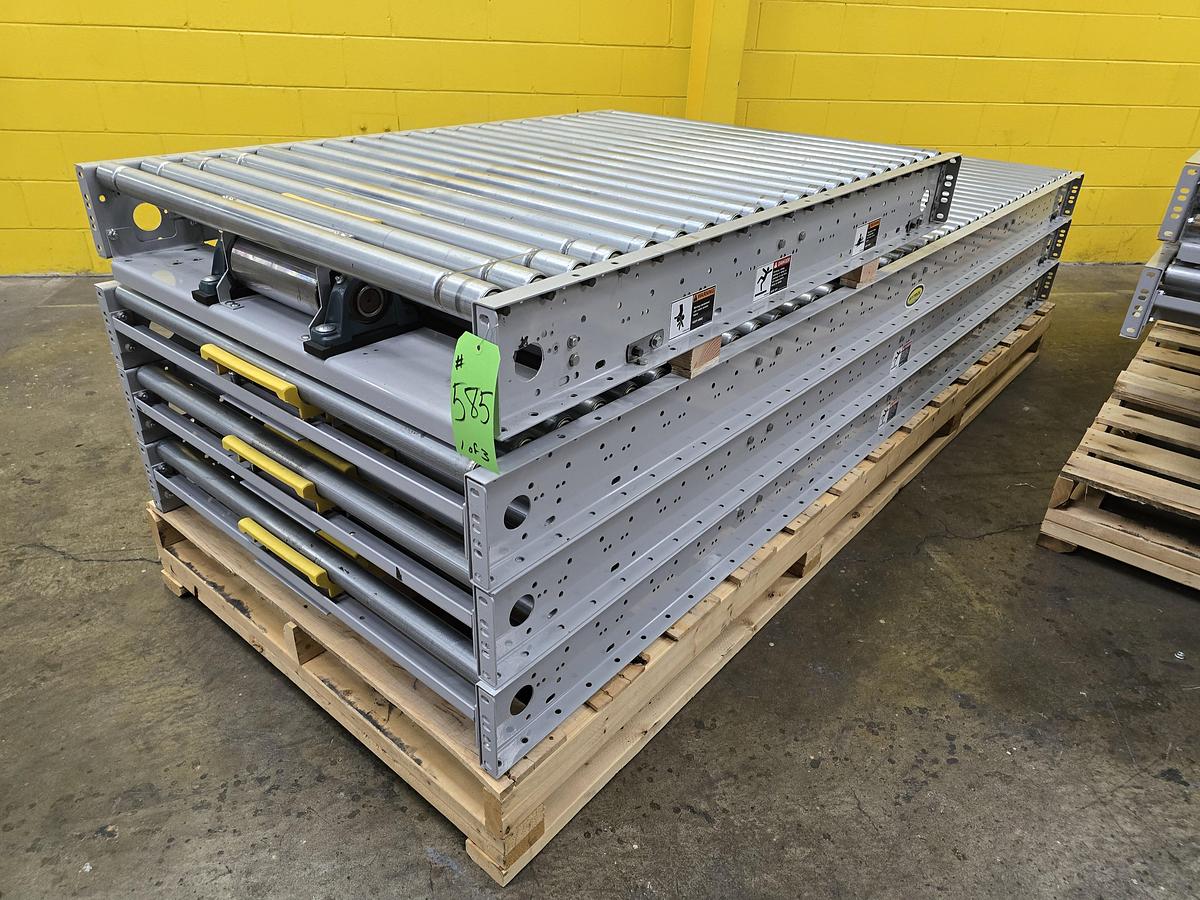 Used Hytrol ABLR Live Roller Conveyor 42" x 123' (#585)