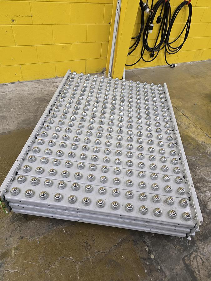 Used Hytrol Roller Ball Transfer Table Conveyor 42" x 60" (#574)